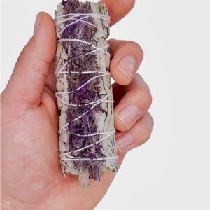 Purple and White Sage Smudge Stick-$6 EACH